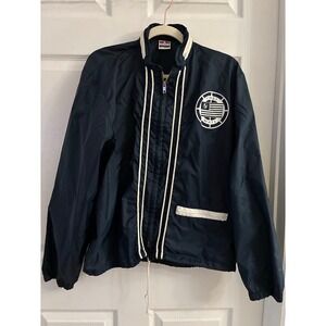 Vintage SportsMaster First Mate Windbreaker Jacket 70's navy blue size Medium